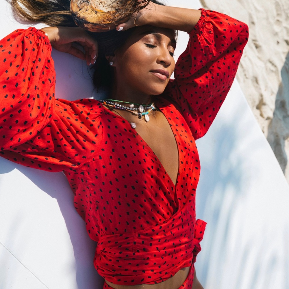 Billabong x Sincerely Jules wrap top